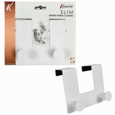 DIETRO PORTA SLIM 2 GANCI BIANCO (18pz)